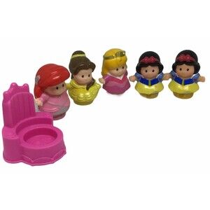 Disney Princesses Little People Snow White Belle Aurora Ariel Princess Throne 6